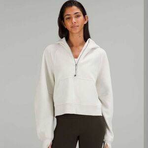 Lululemon Scuba Oversized Half-Zip Hoodie in Bone - Size XL/XXL